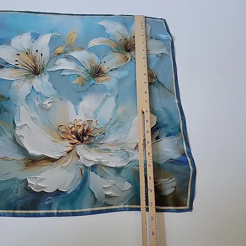 Silk Chiffon Square Scarf 20